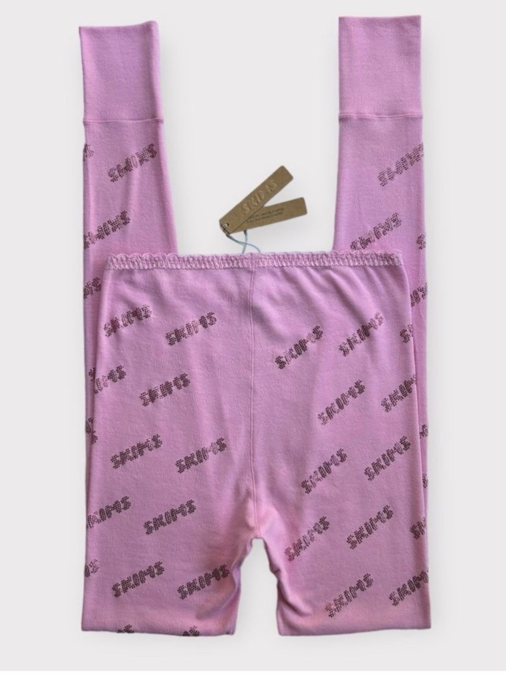 ‼️WOW‼️SKIMS Lavender Logo-Print Ribbed Leggings NWT🩷 - Picture 3 of 11